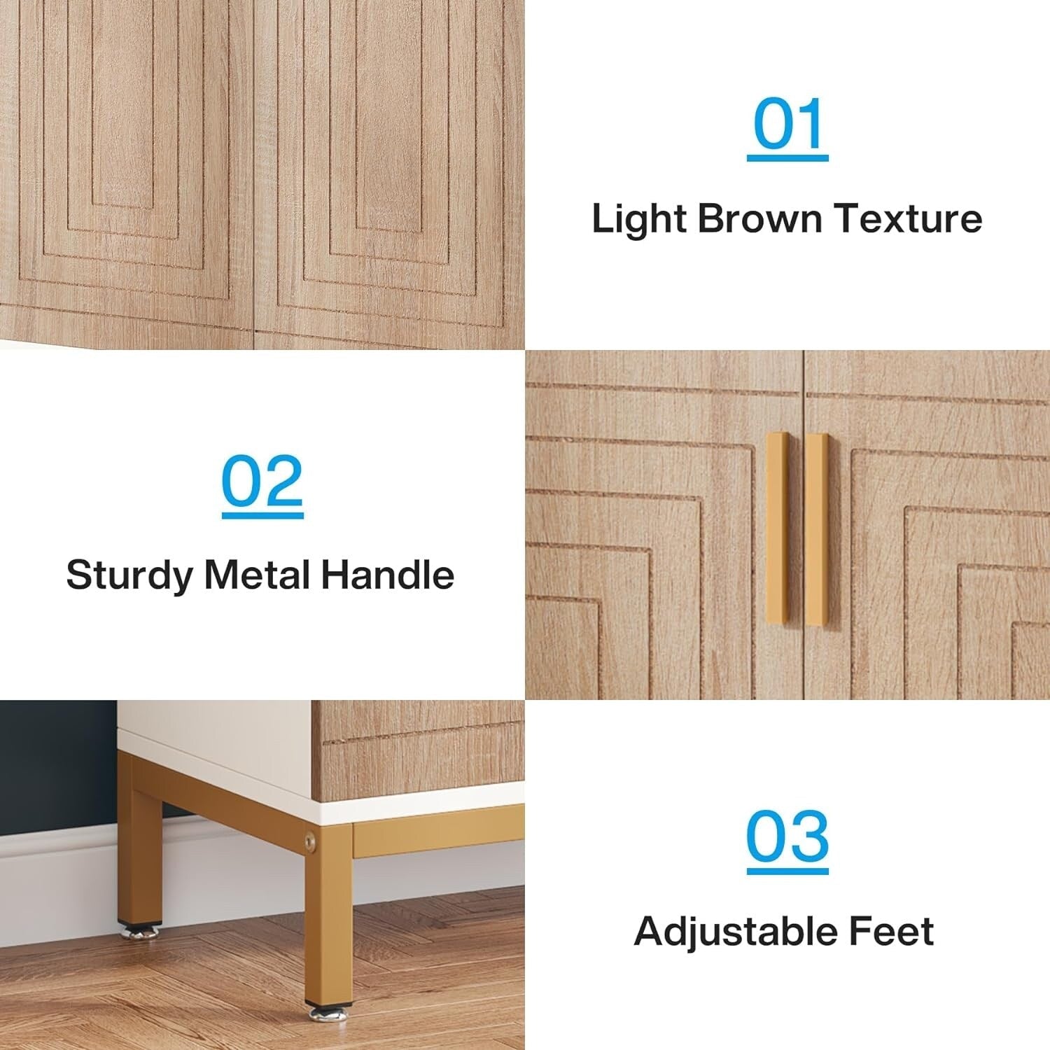 20 Pairs Modern Shoe Storage Cabinet with Doors, 6-Tier Freestanding Entryway Shoe Organizer Rack