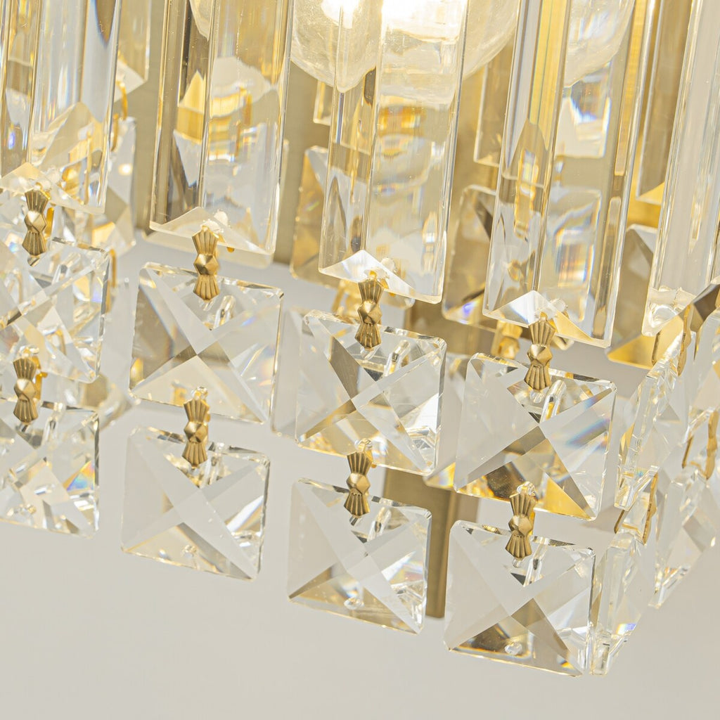 3-Light Modern Glam Bathroom Vanity Lights Crystal Wall Sconce Light for Mirror