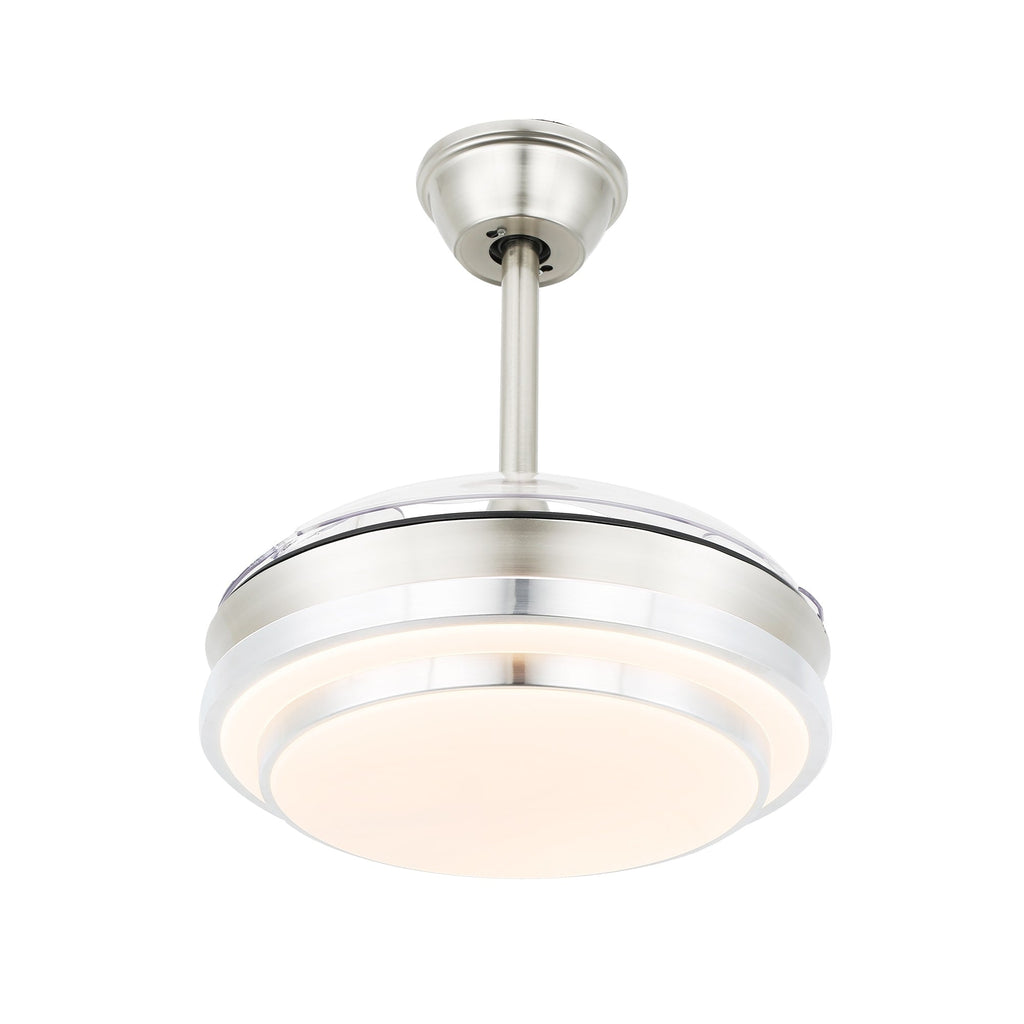 Bella Depot 36 Modern Retractable Ceiling Fan with Led Light, 6-Speed Reversible Blades with Remote