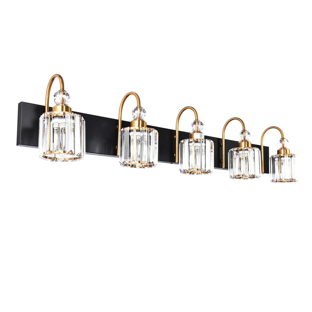 Chrome/ Black/ Gold Modern Over Mirror Crystal Bathroom Restroom Wall Lighting Fixtures Bath Lights Vanity Light