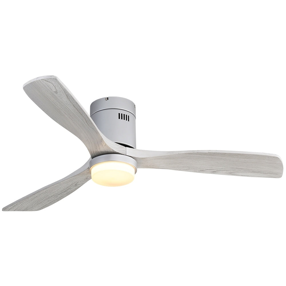 Sofucor 52 Inch Flush Mount Ceiling Fan with Remote, Reversible Motor,Integrated Light Optional