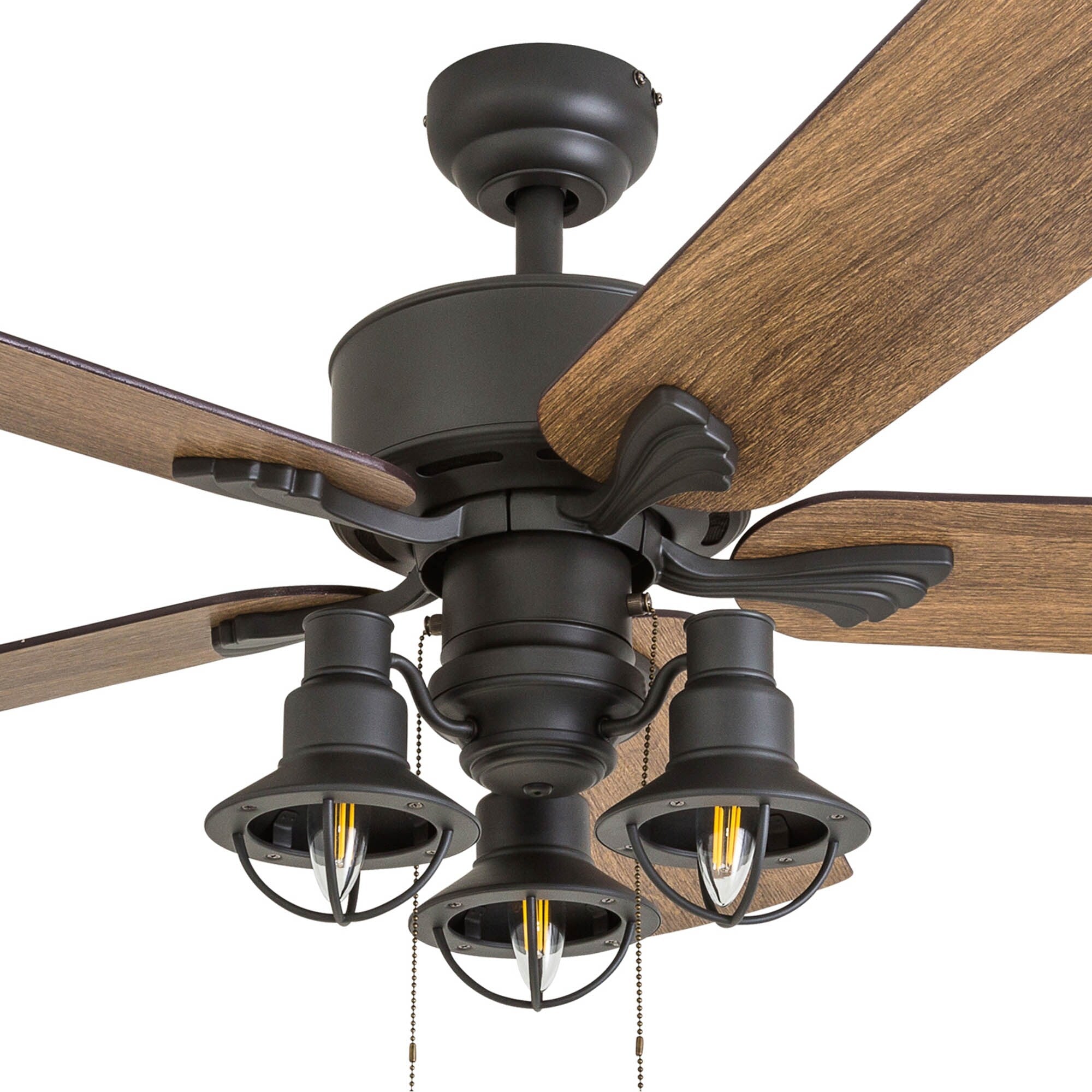 52 Prominence Home Sivan Bronze Farmhouse LED Ceiling Fan with Light, Remote Control