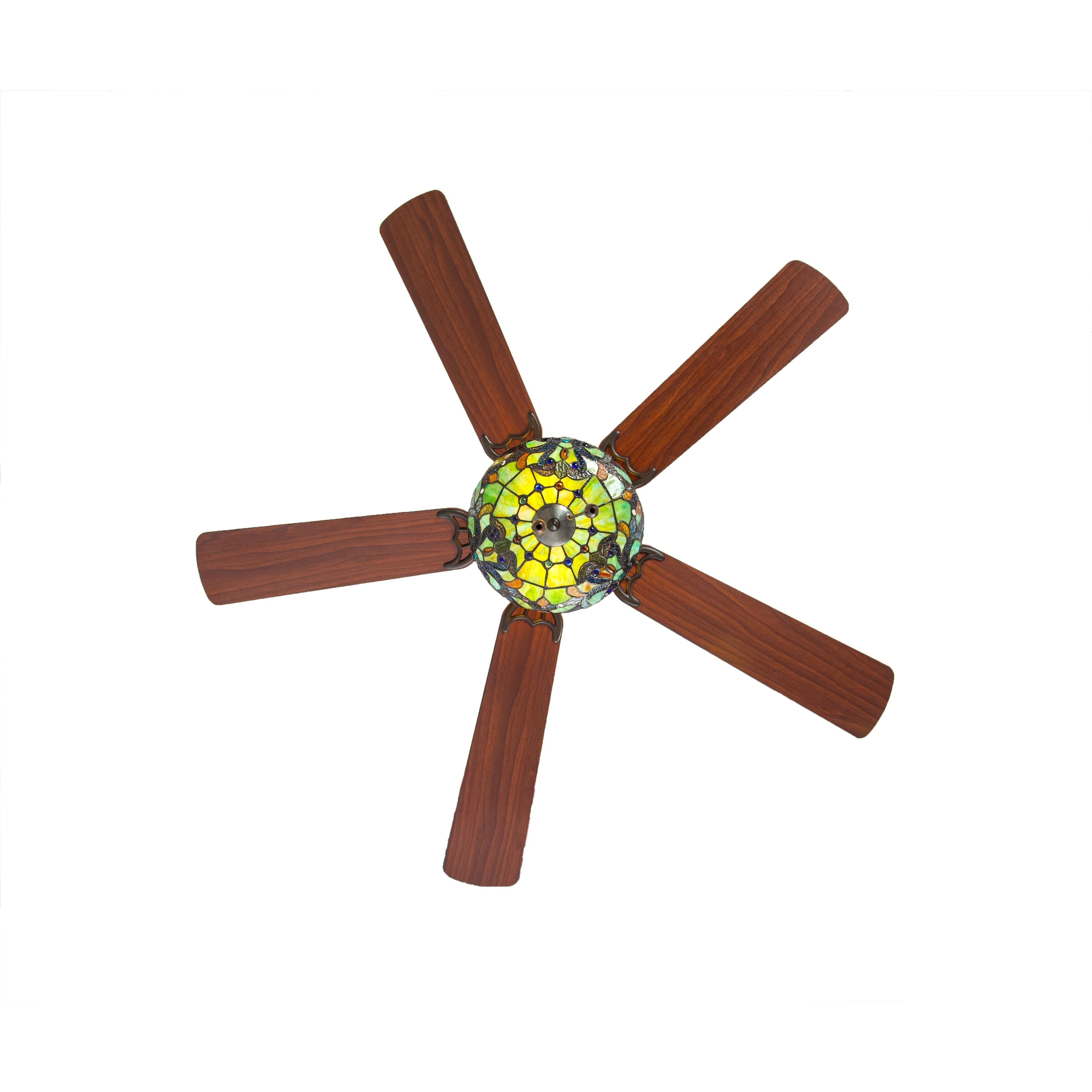 Copper Grove Guasipati 52-inch Tiffany-style Magna Carta Ceiling Fan - 52L x 52W x 16.5