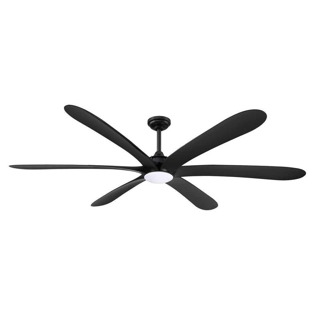 72-inch Driftwood 6-Blade Large DC Ceiling Fan with Light and Remote