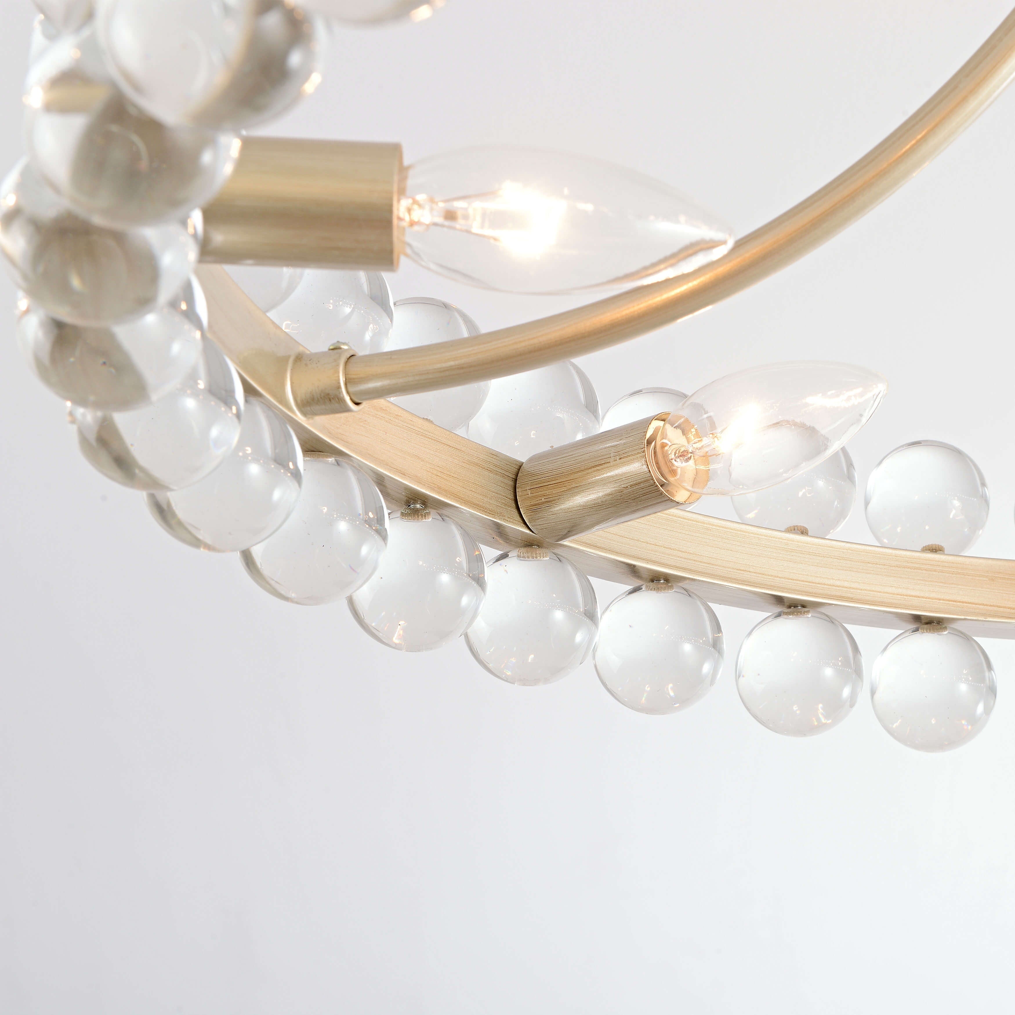 Elvira 8-Light Wagon Wheel Crystal Semi-Flush Mount