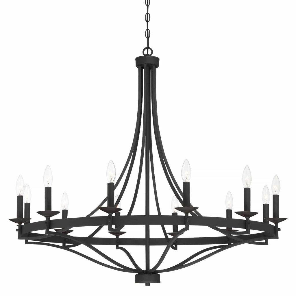 Fidenza 12-light Modern Farmhouse Empire Wagon Wheel Chandelier with UL - D40'' * H135''