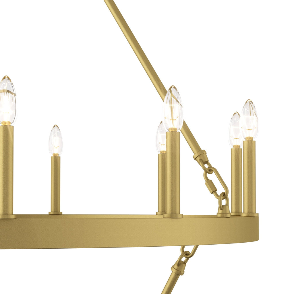 Acroma 20-light Modern Farmhouse 40In Round Wagon Wheel Chandelier with UL