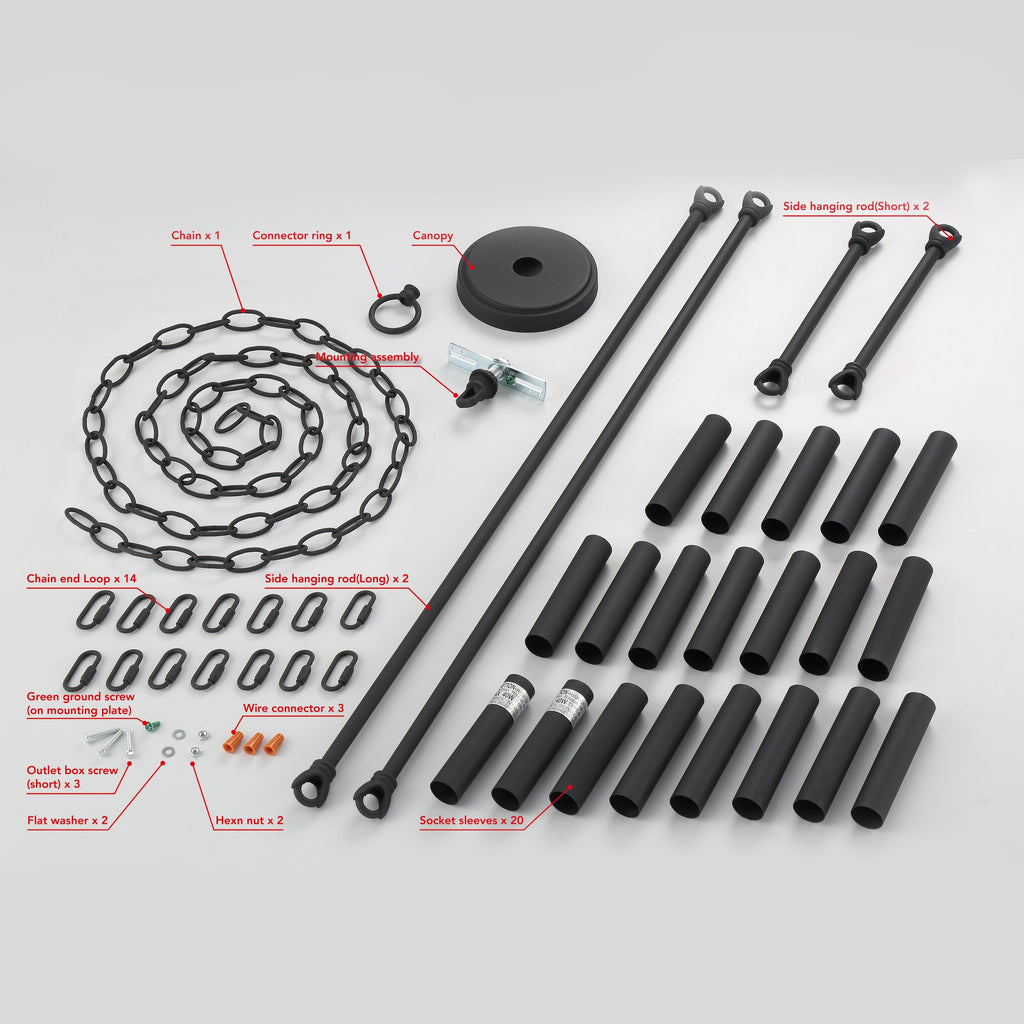 Acroma 20-light Modern Farmhouse 40In Round Wagon Wheel Chandelier with UL