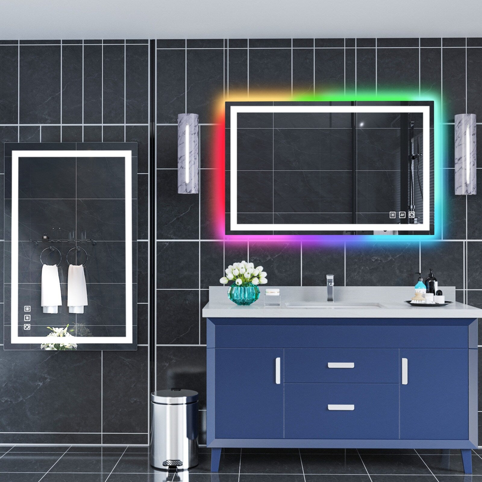 Anti-Fog RGB Backlit & LED Frontlit Bathroom Mirror