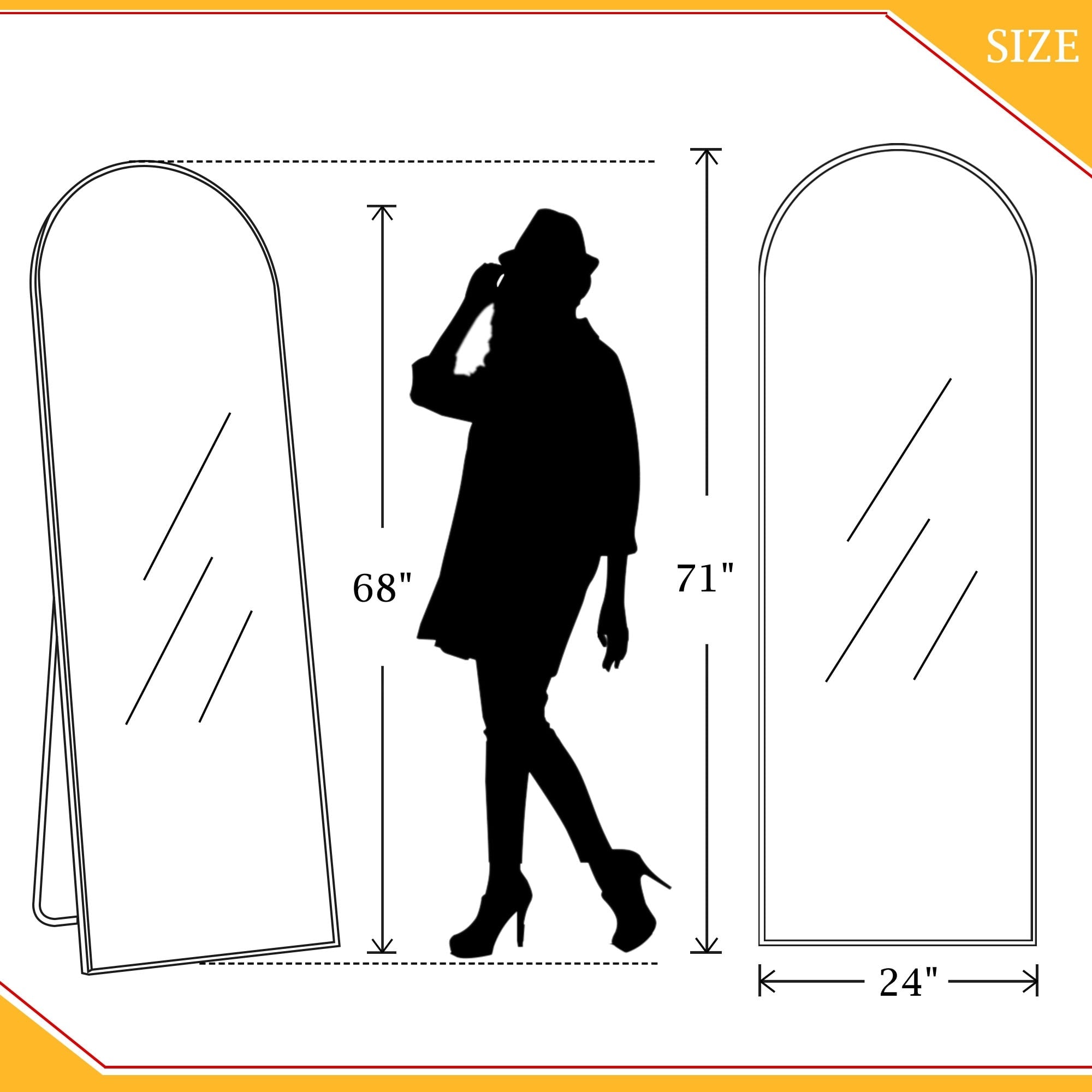 Arched Mirror Modern Full-length Mirror