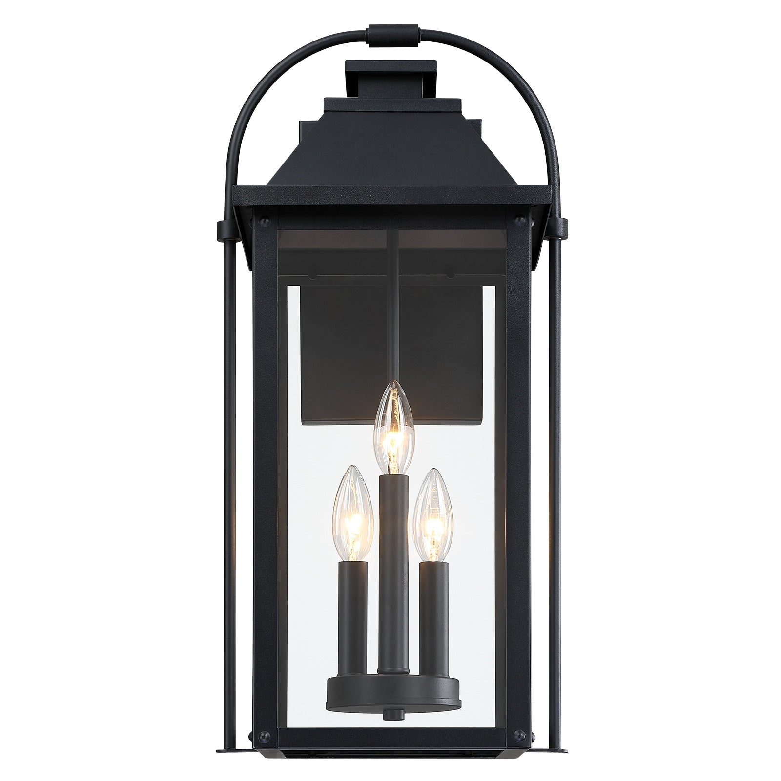 Brits Black Outdoor Wall Lantern Sconce Light