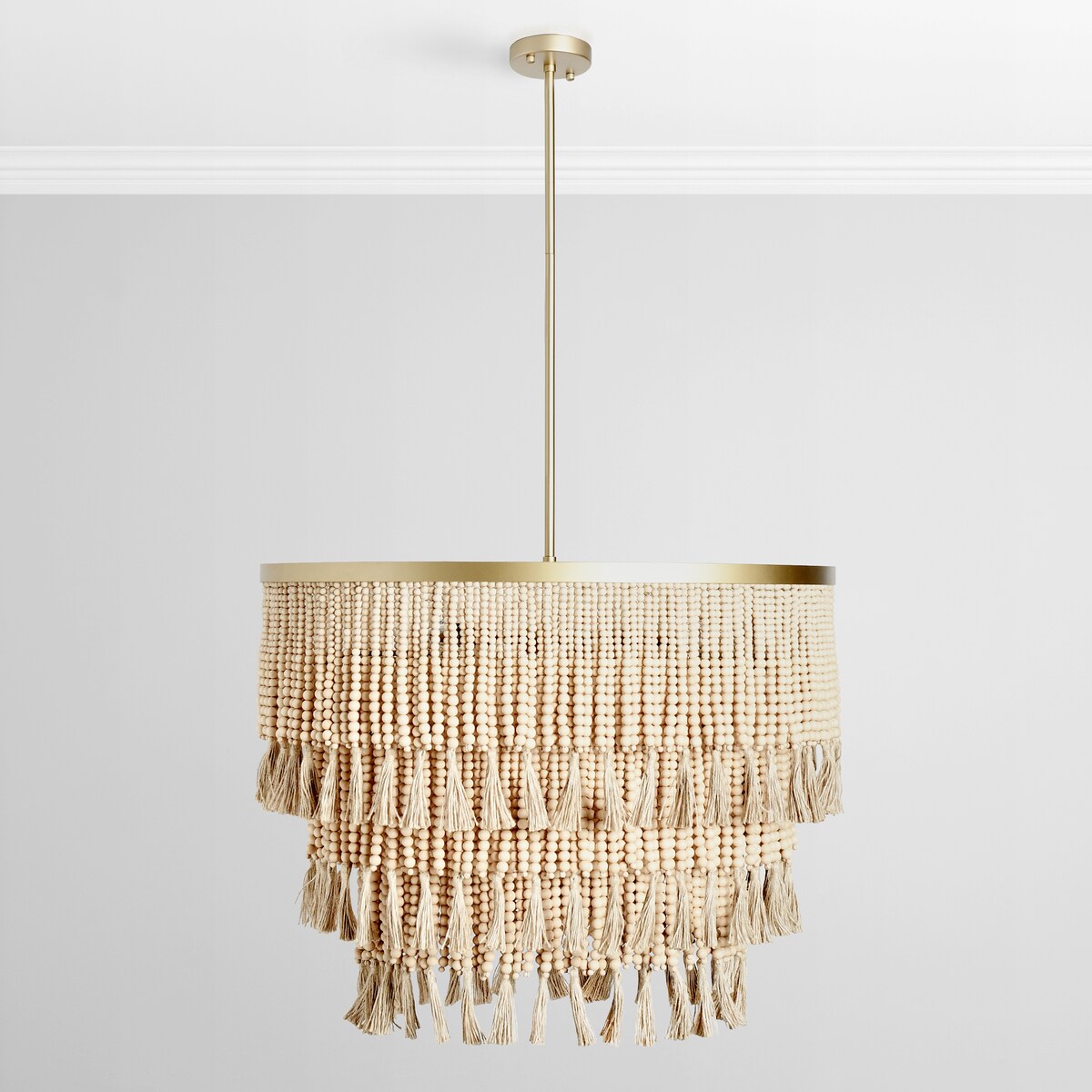 Brittany Natural Beaded Chandelier by Kosas Home