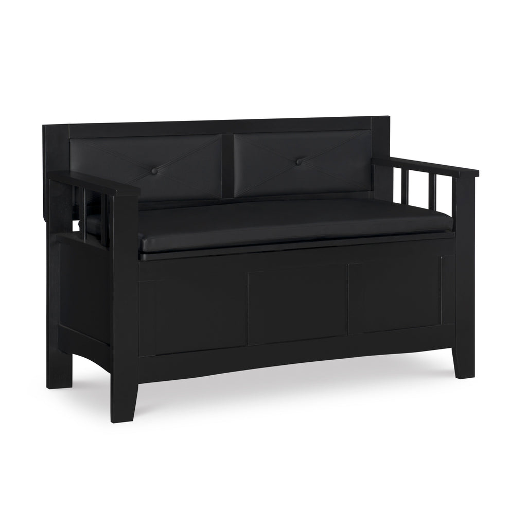Dahlia Wood Flip Top Storage Entryway Bench