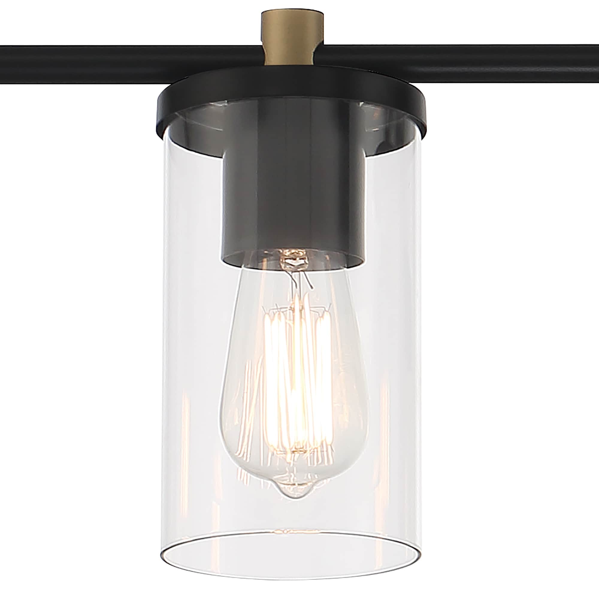 Decatur 6-light Modern Farmhouse Black/ Gold Bathroom Vanity Light with UL Certified