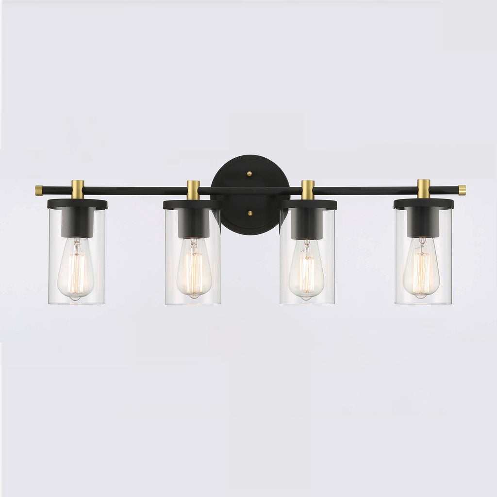 Decatur 6-light Modern Farmhouse Black/ Gold Bathroom Vanity Light with UL Certified