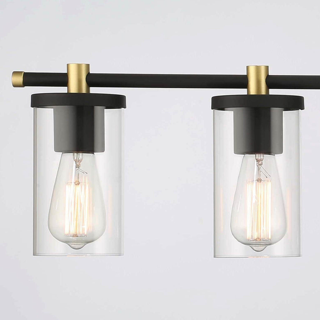 Decatur 6-light Modern Farmhouse Black/ Gold Bathroom Vanity Light with UL Certified