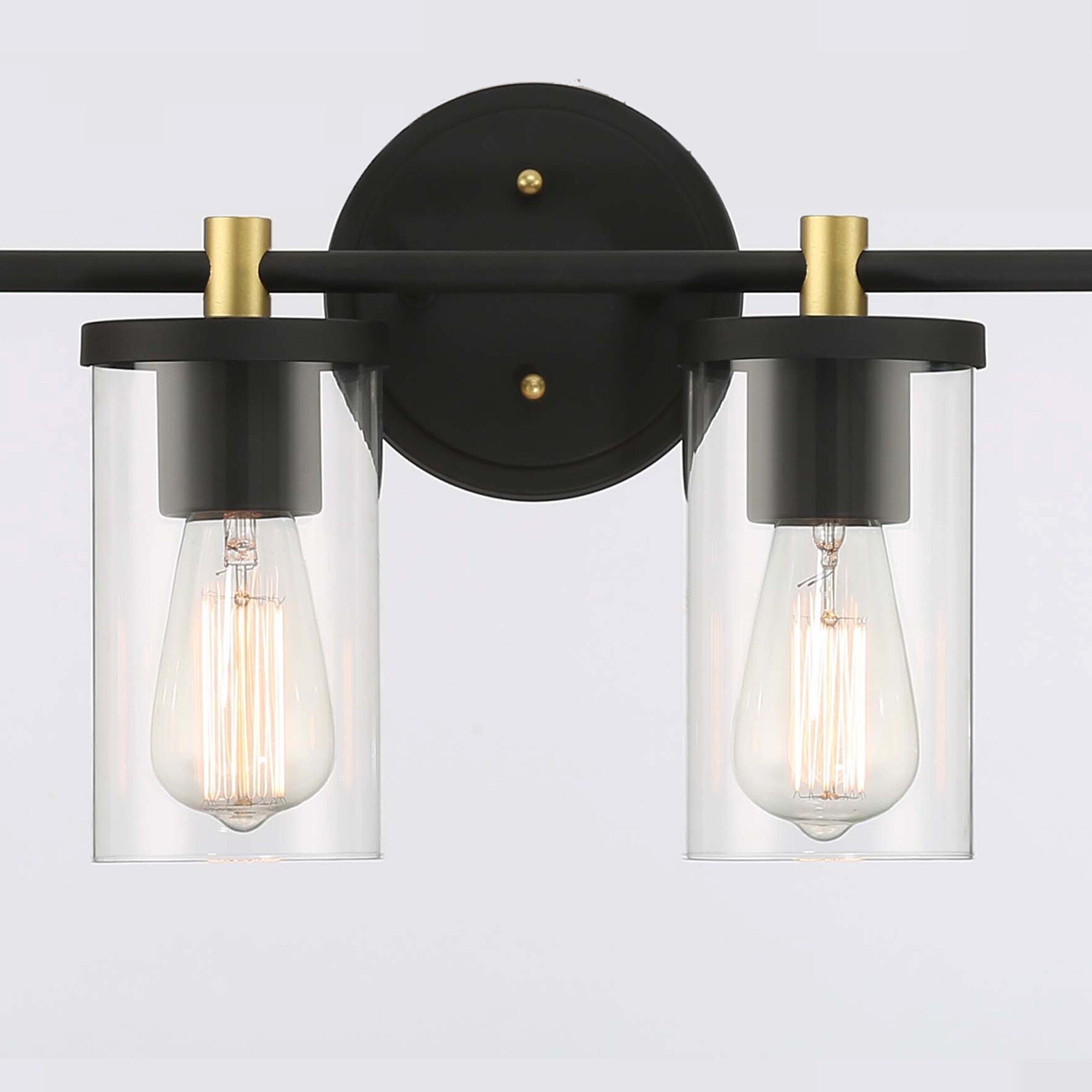 Decatur 6-light Modern Farmhouse Black/ Gold Bathroom Vanity Light with UL Certified