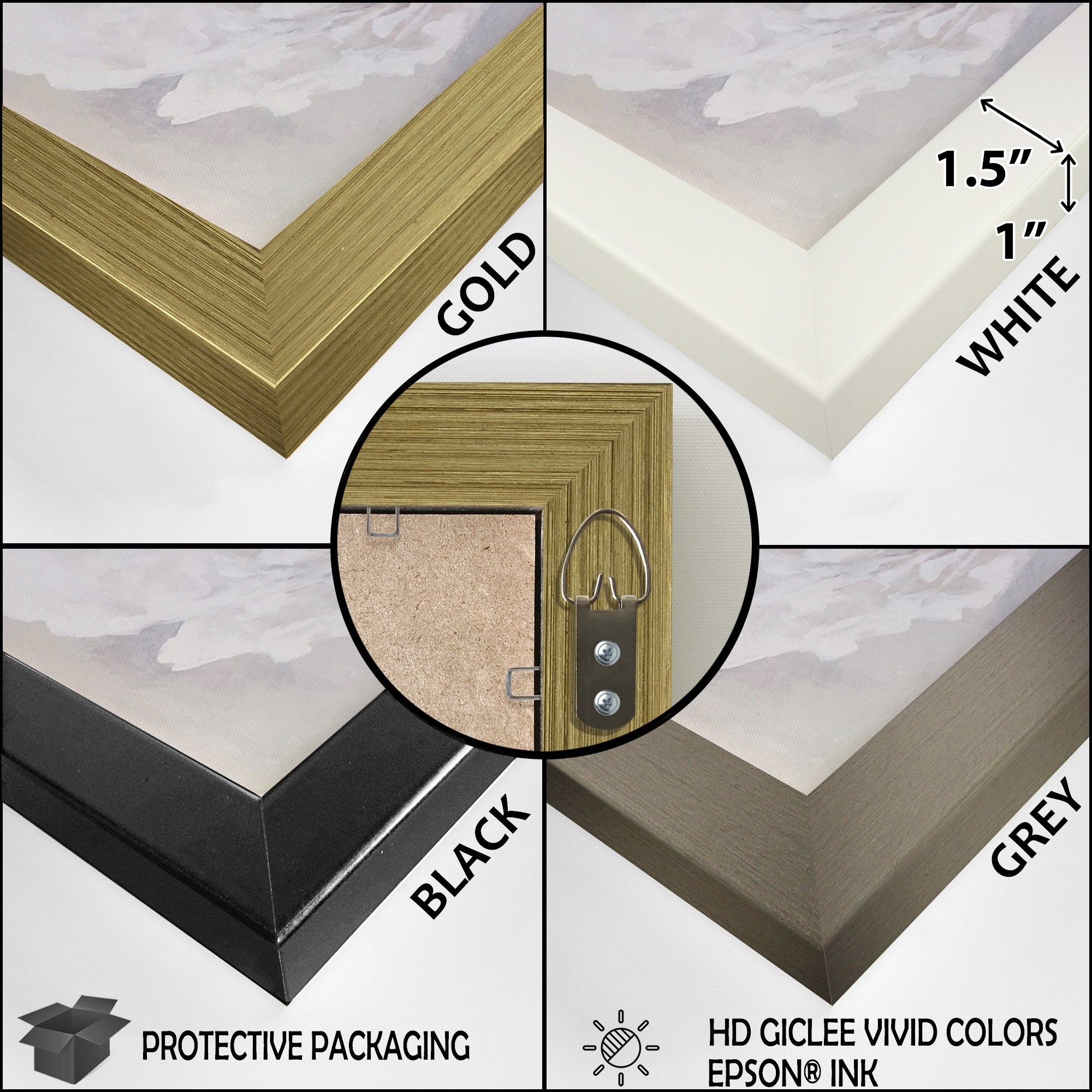 Designart Beige Botanical Impressions III Abstract Botanicals Framed Canvas Art Print