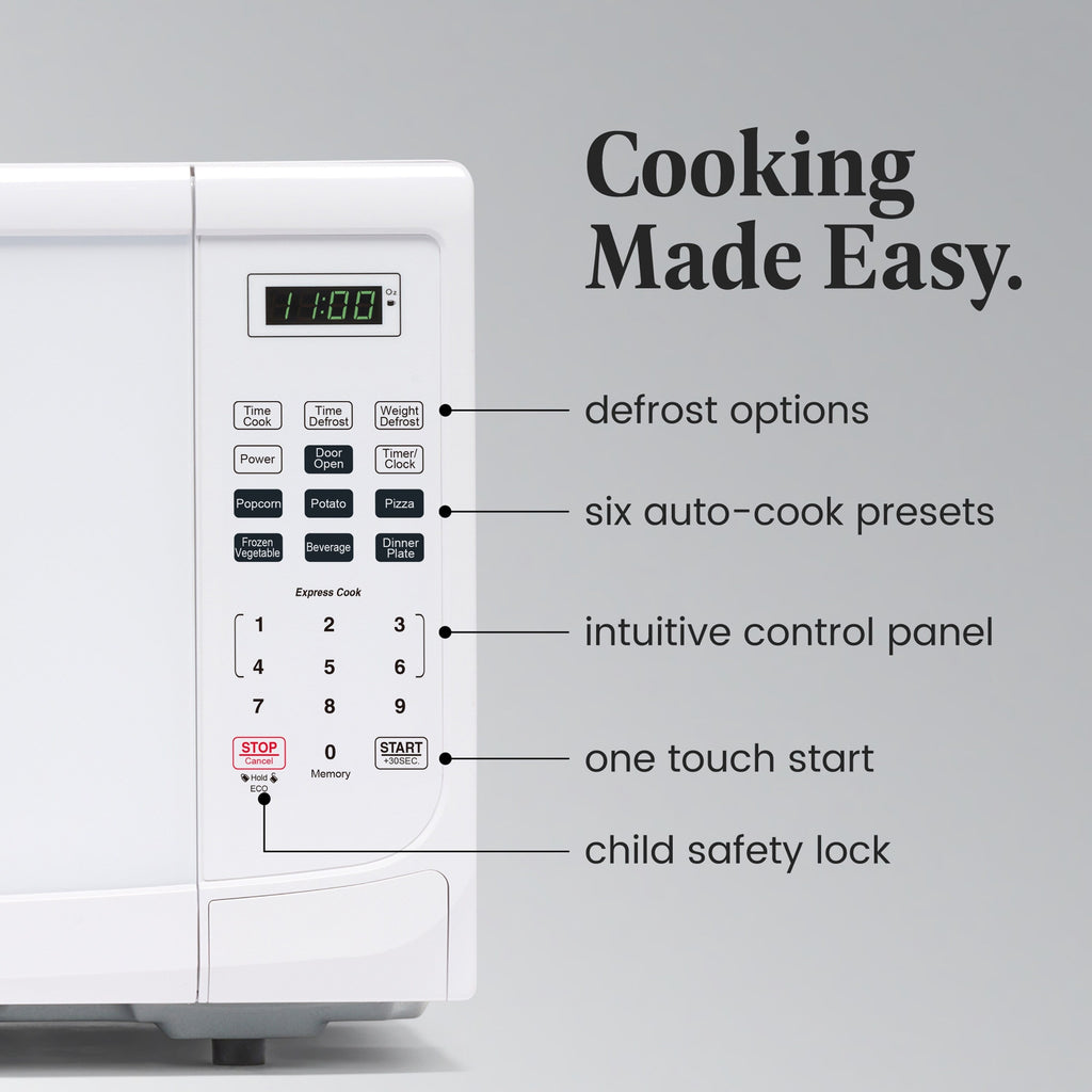 Farberware 1000-Watt 1.1 Cu. Ft. Countertop Microwave Oven With LED Lighting and Child Lock