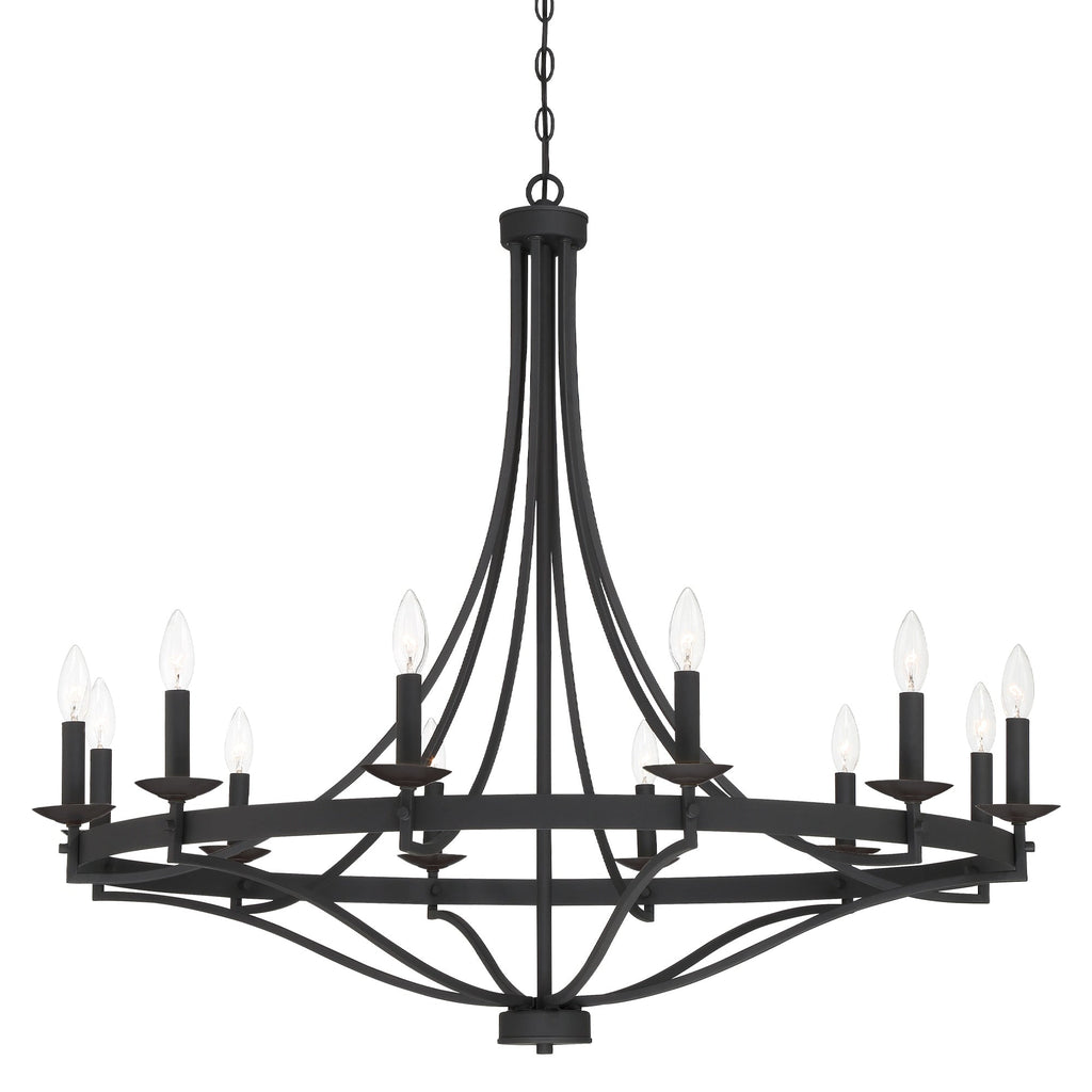 Fidenza 12-light Modern Farmhouse Empire Wagon Wheel Chandelier with UL - D40'' * H135''