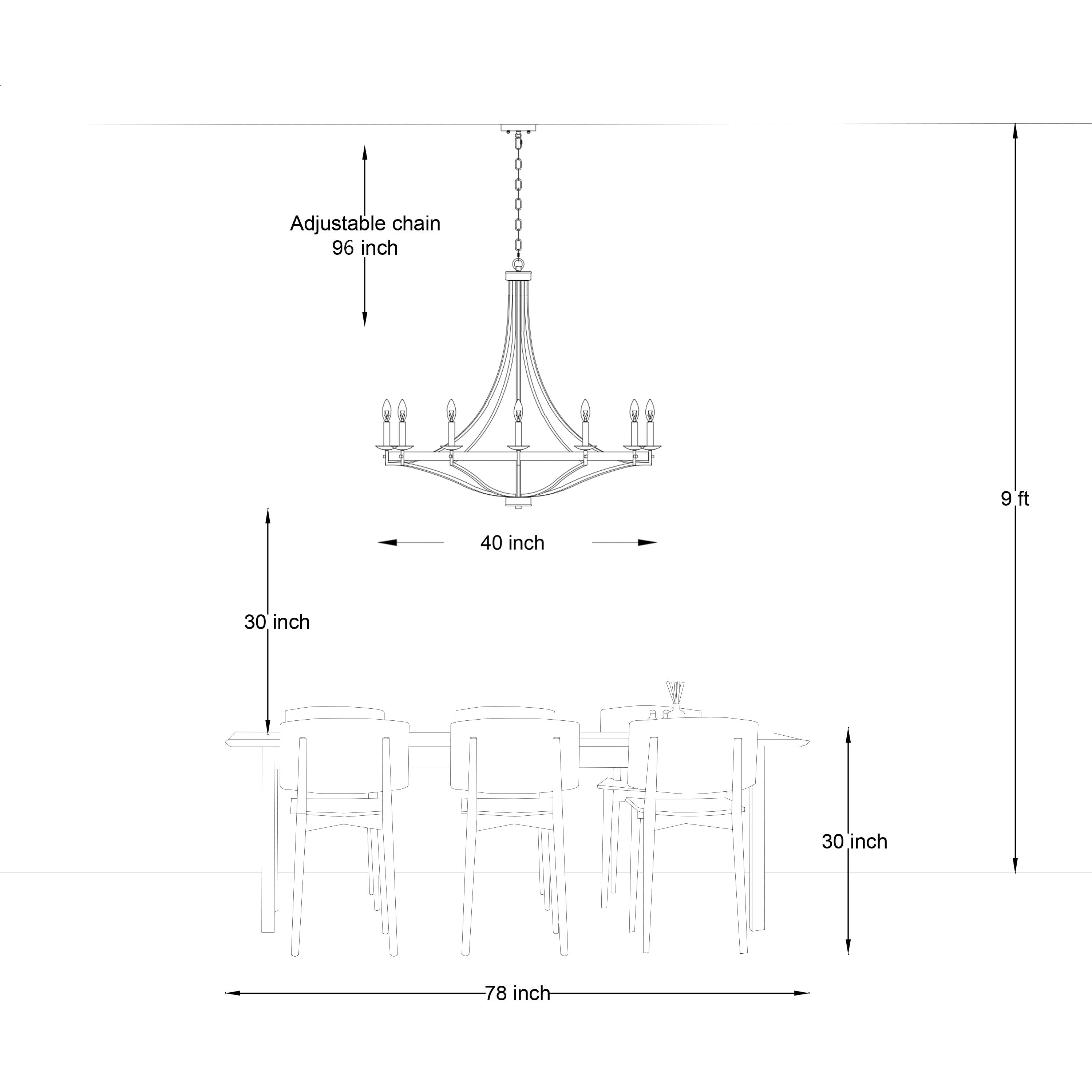 Fidenza 12-light Modern Farmhouse Empire Wagon Wheel Chandelier with UL - D40'' * H135''