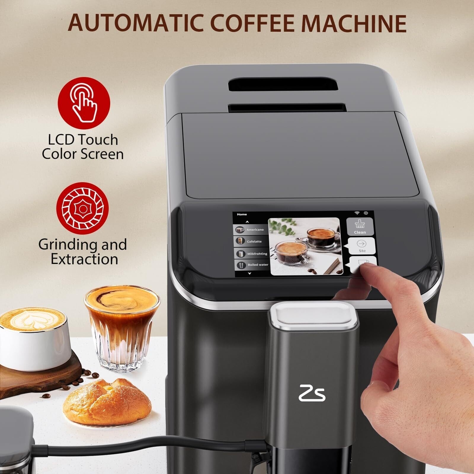 Fully Automatic Espresso Machine with Automatic Milk Frother