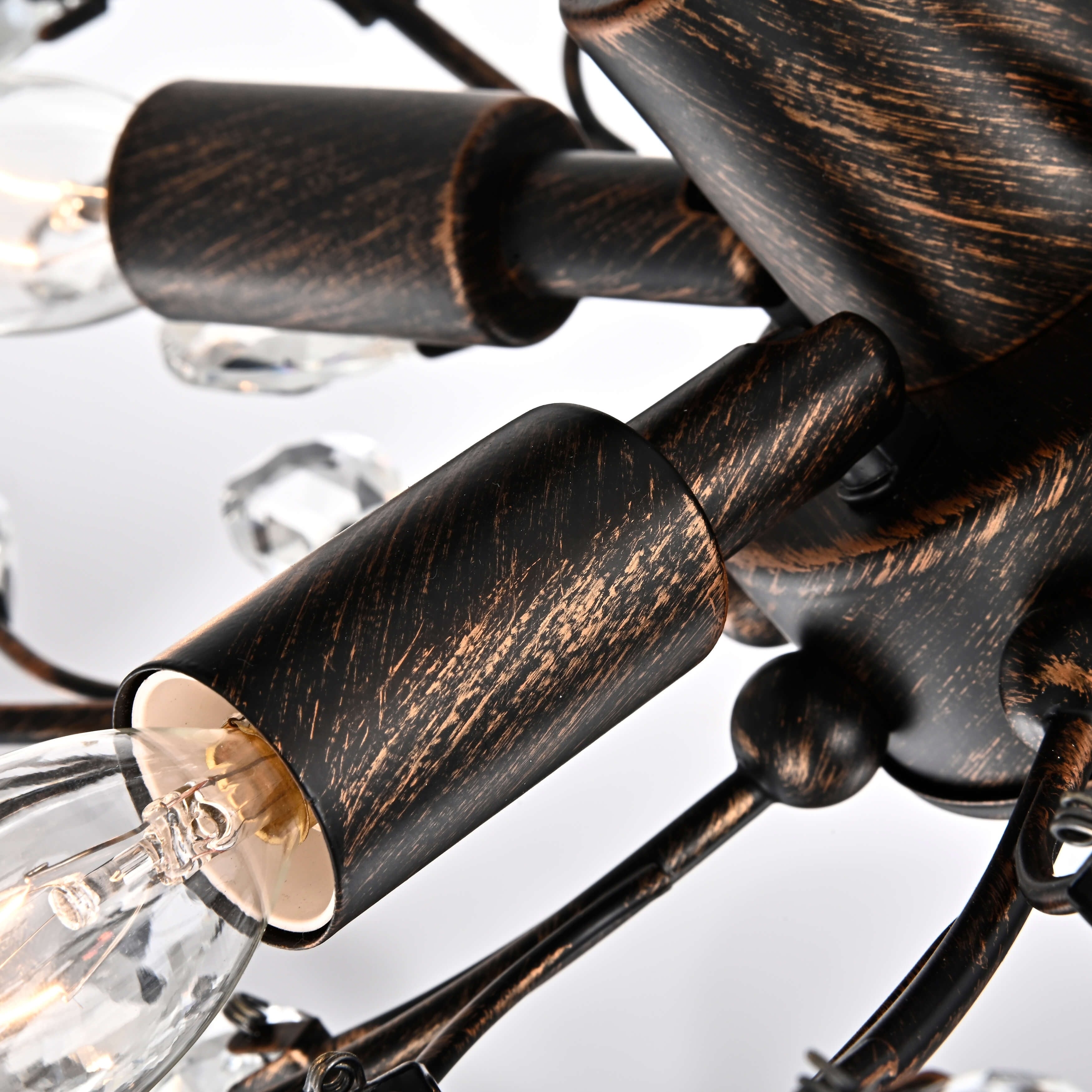 Holly 4-light Crystal Leaves Flush Mount