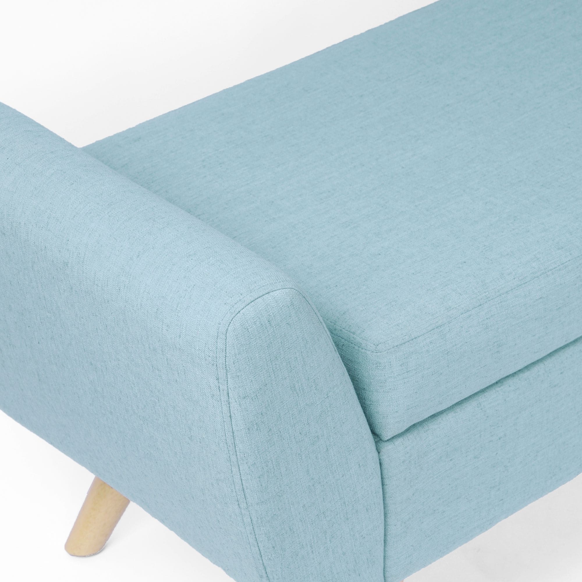 HomePop Modern Sherpa Storage Bench with Wood Legs