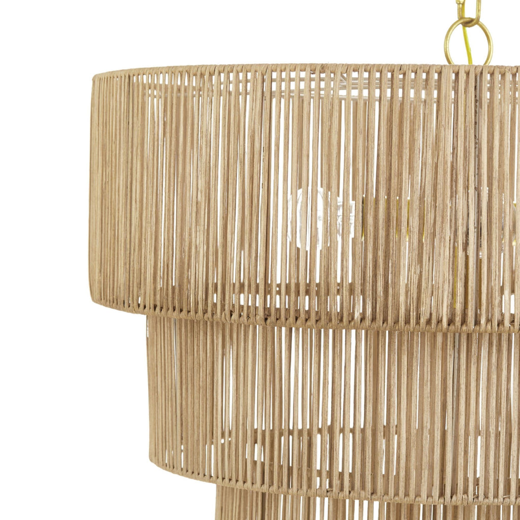 KAWOTI Width 26 5-Light 4-Tiered Bohemian Pendant Light