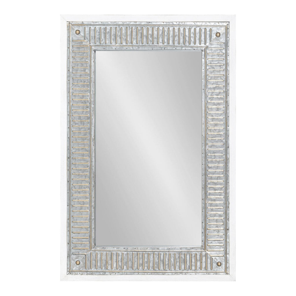 Kate and Laurel Deely Wood and Metal Wall Mirror