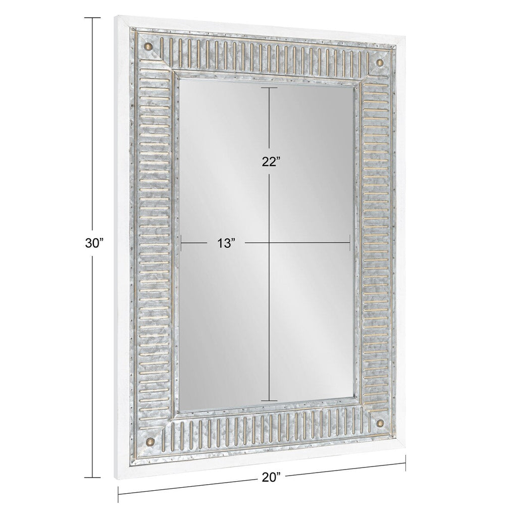 Kate and Laurel Deely Wood and Metal Wall Mirror