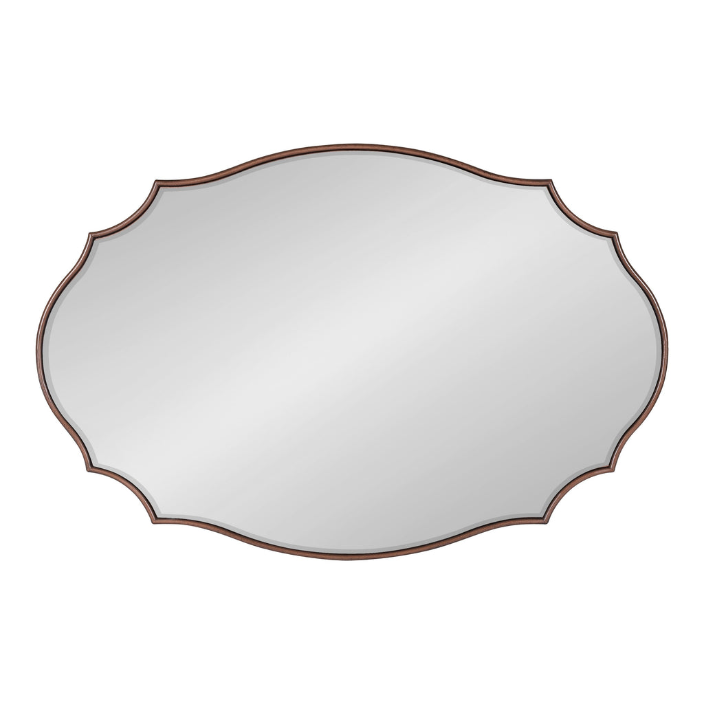 Kate and Laurel Leanna Scalloped Oval Wall Mirror