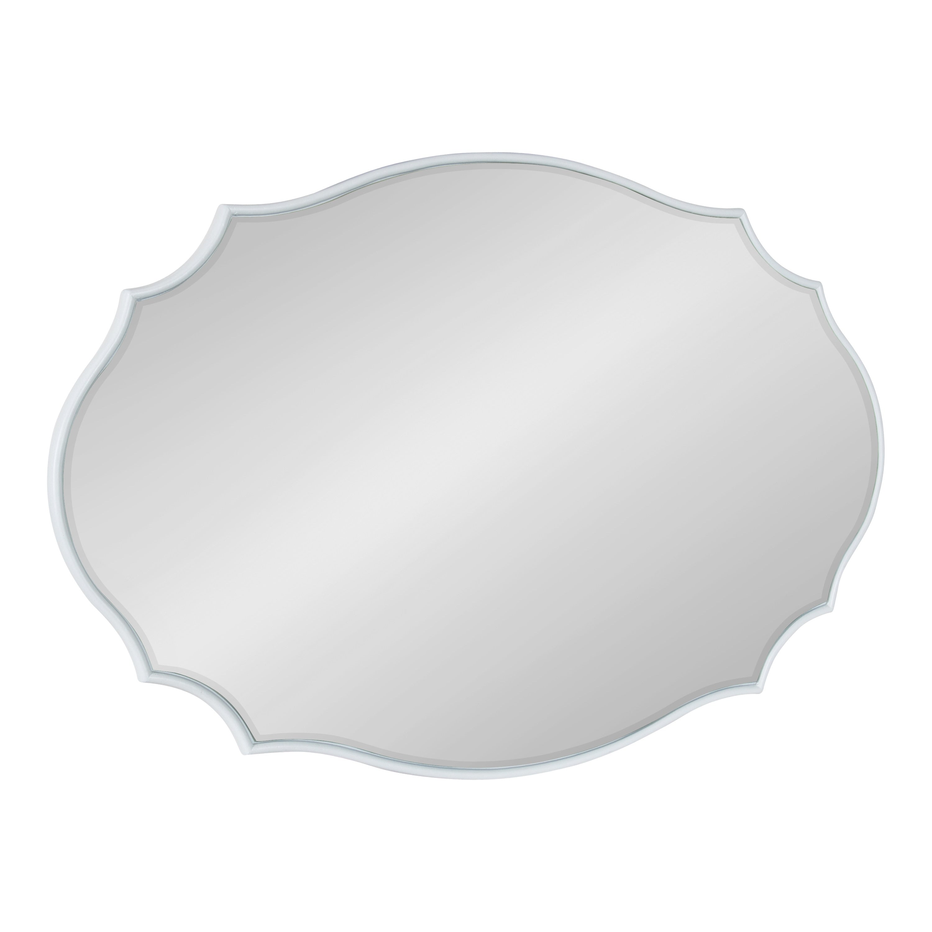 Kate and Laurel Leanna Scalloped Oval Wall Mirror