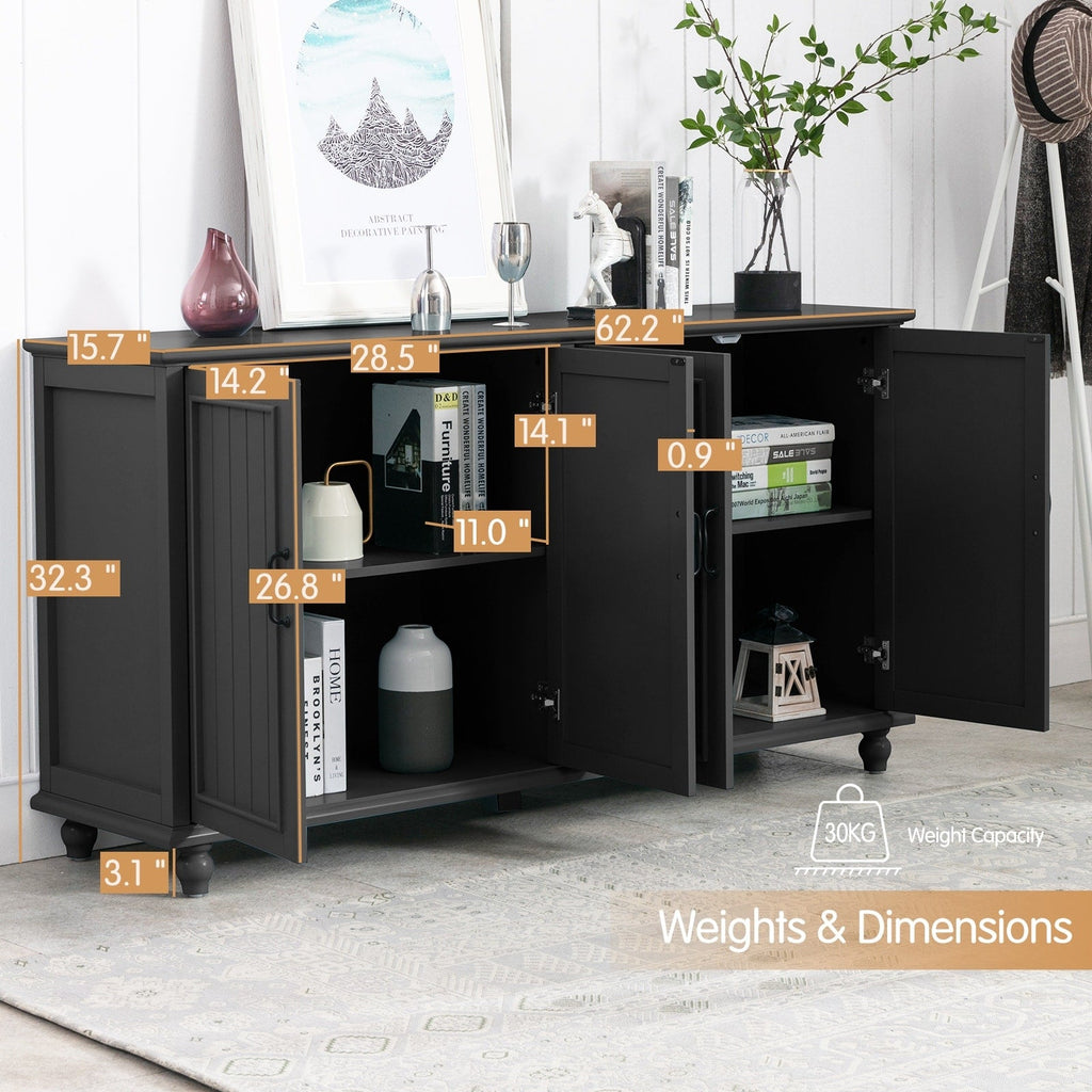 Kitchen Sideboard Coffee Bar Cabinet Accent Storage Cabinet