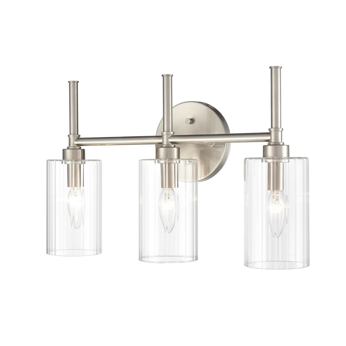 Millennium Lighting Chastine Bathroom Vanity Light Fixture with Clear Beveled Glass Shades