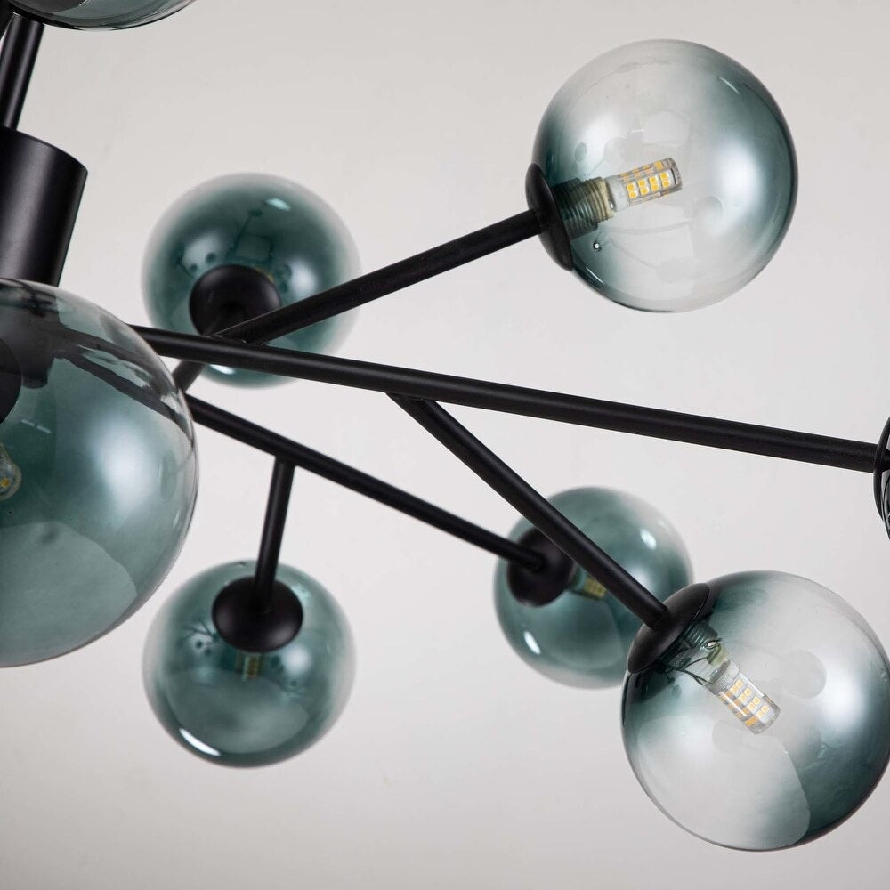 Modern Large Bubble Sputnik Chandelier in Black or Gold for Dining Room
