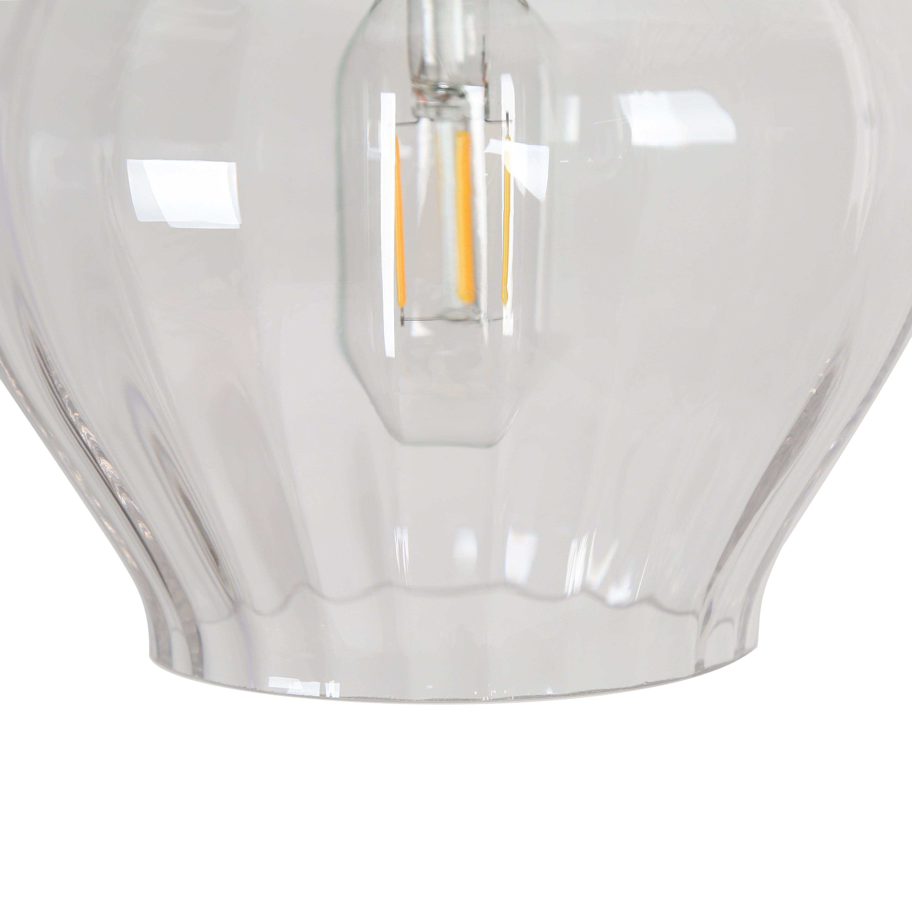 Coria Mid-century Modern Brass Pendant Light 1-Light Chic Dimmable Kitchen Island Lamp Fluted Glass Dining Room