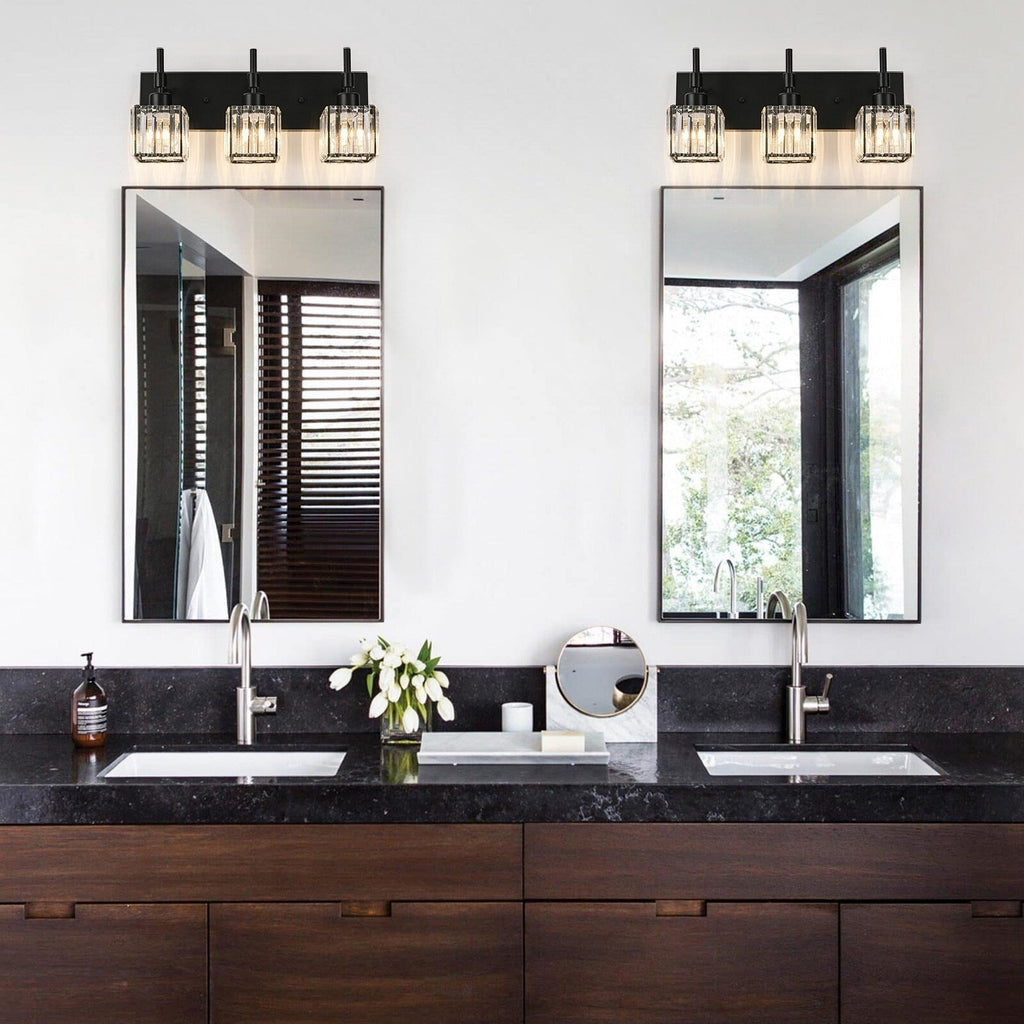 Ora Modern Dimmable Crystal Bathroom Light Fixtures Over Mirror Glam Vanity Lights