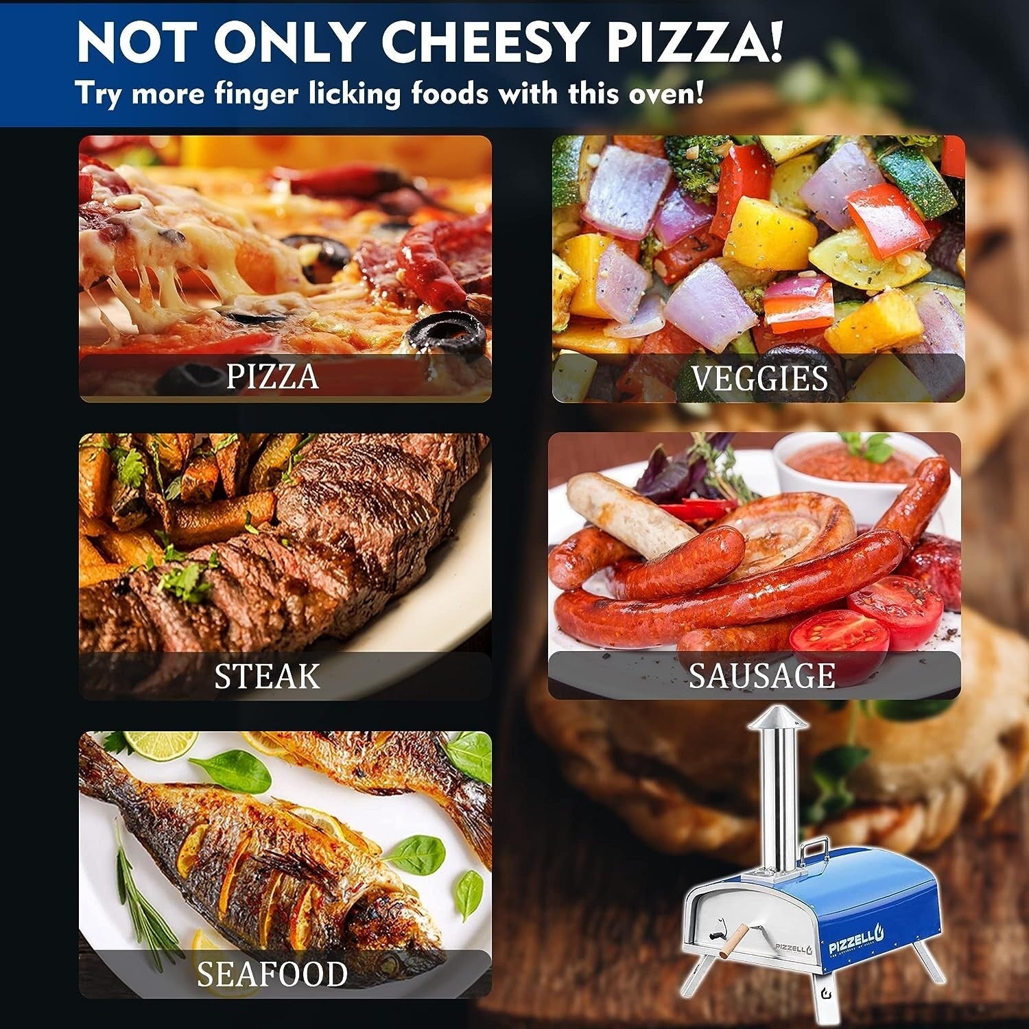 Outdoor Wood Fired Pizza Oven Portable Pizza Oven with Pizze Peel, Carry Bag - 16 inch