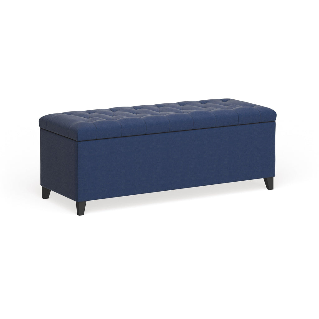 Madison Park Sasha Tufted Top Upholstered Storage Bench