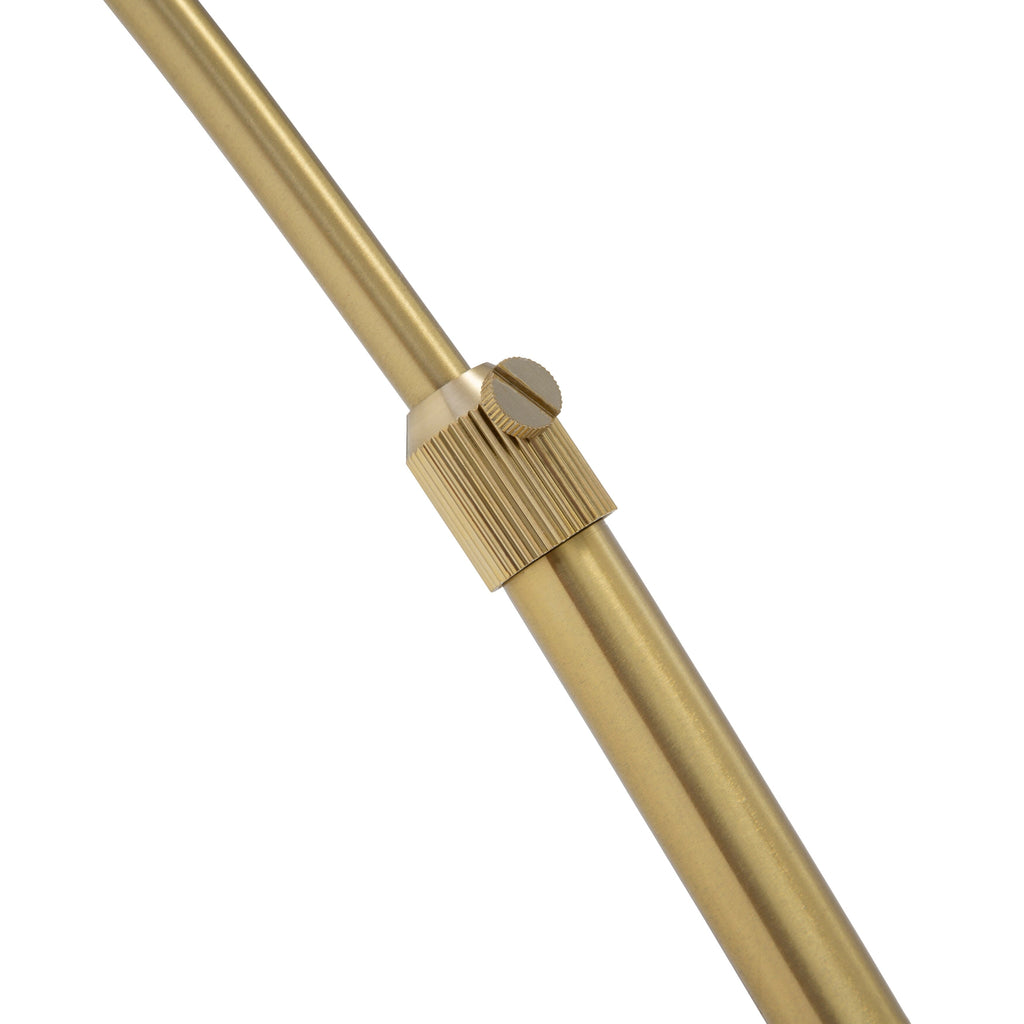 Q-Max 81 Steel Adjustable Arching Floor Lamp With Extra Large Shade and Marble Base