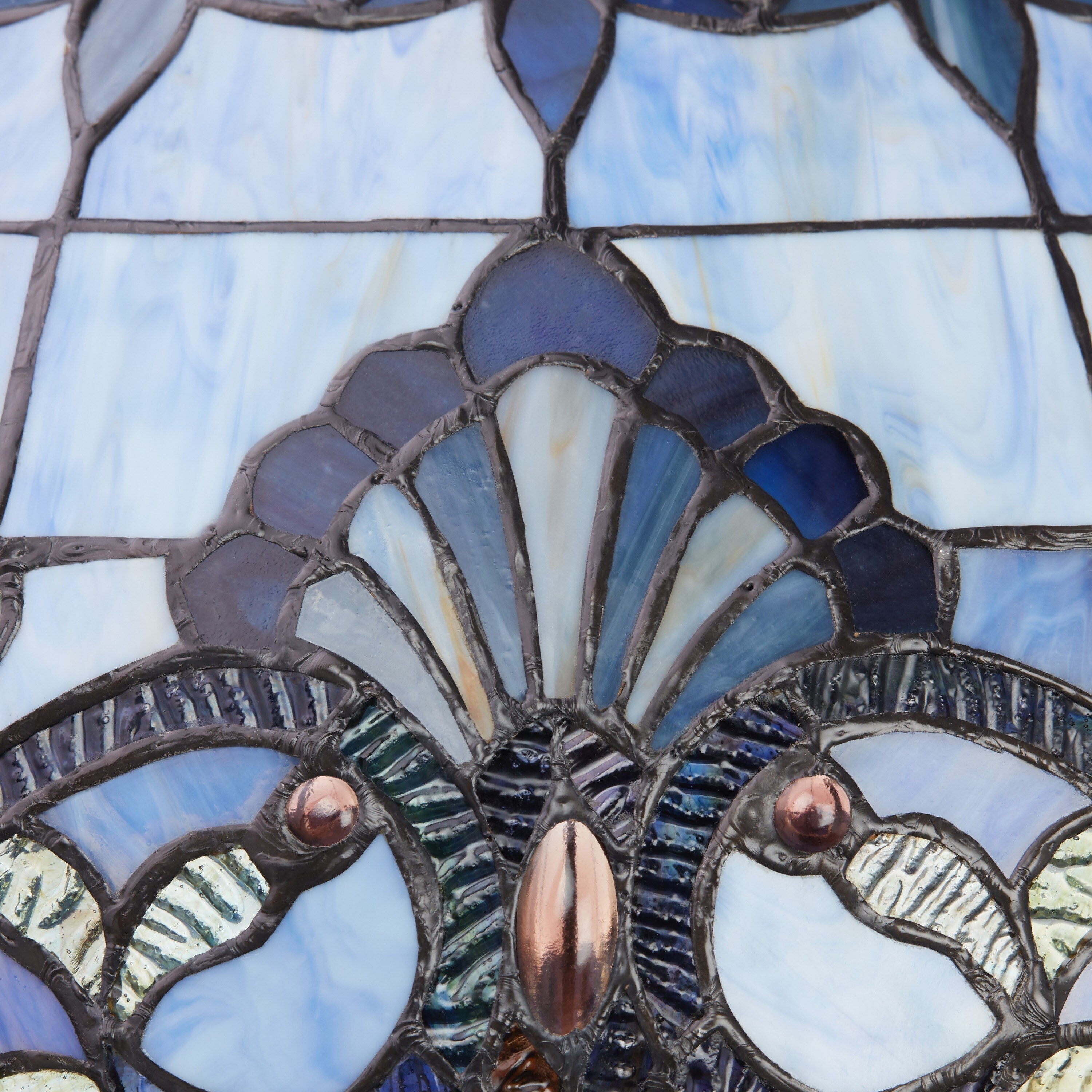 River of Goods Allistar Stained Glass and Resin 3-light 64-inch High Downlight Floor Lamp - 20L x 20W x 64H