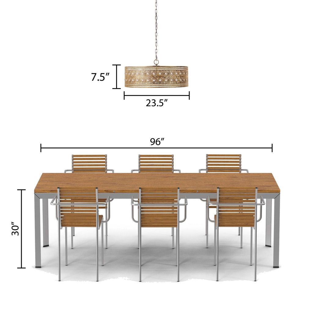 River of Goods Bryar Brass and Crystal 23.5W 3-Light Chandelier - 23.5 x 23.5 x 61.5