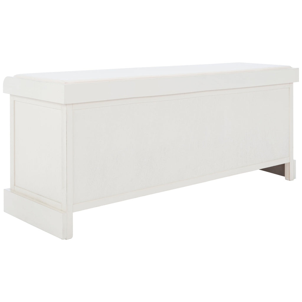 SAFAVIEH Fiorello 3-Drawer with Cushion Storage Bench - 47.3 W x 15 L x 19 H - 47Wx15Dx19H