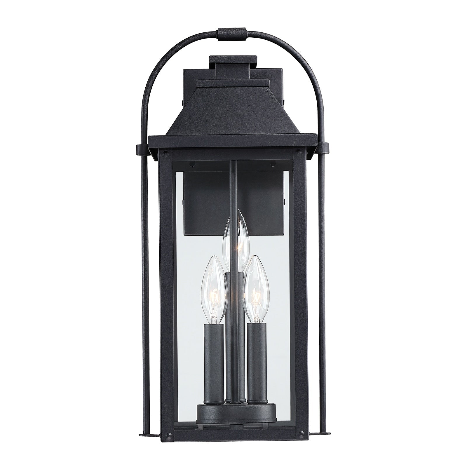 Brits Black Outdoor Wall Lantern Sconce Light