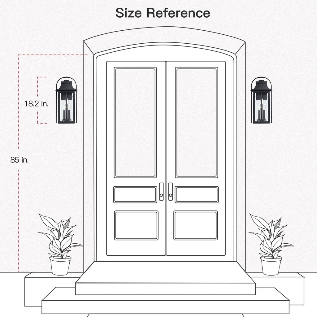 Brits Black Outdoor Wall Lantern Sconce Light