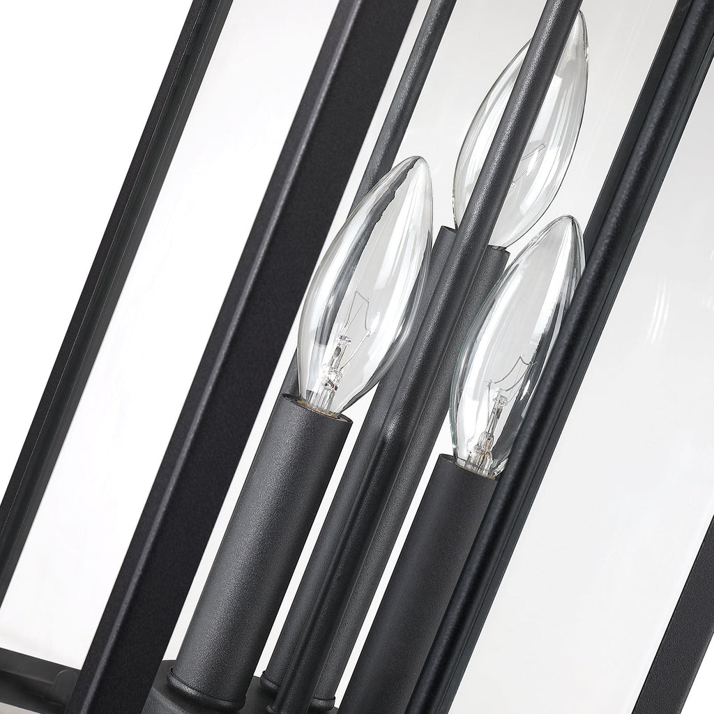 Brits Black Outdoor Wall Lantern Sconce Light