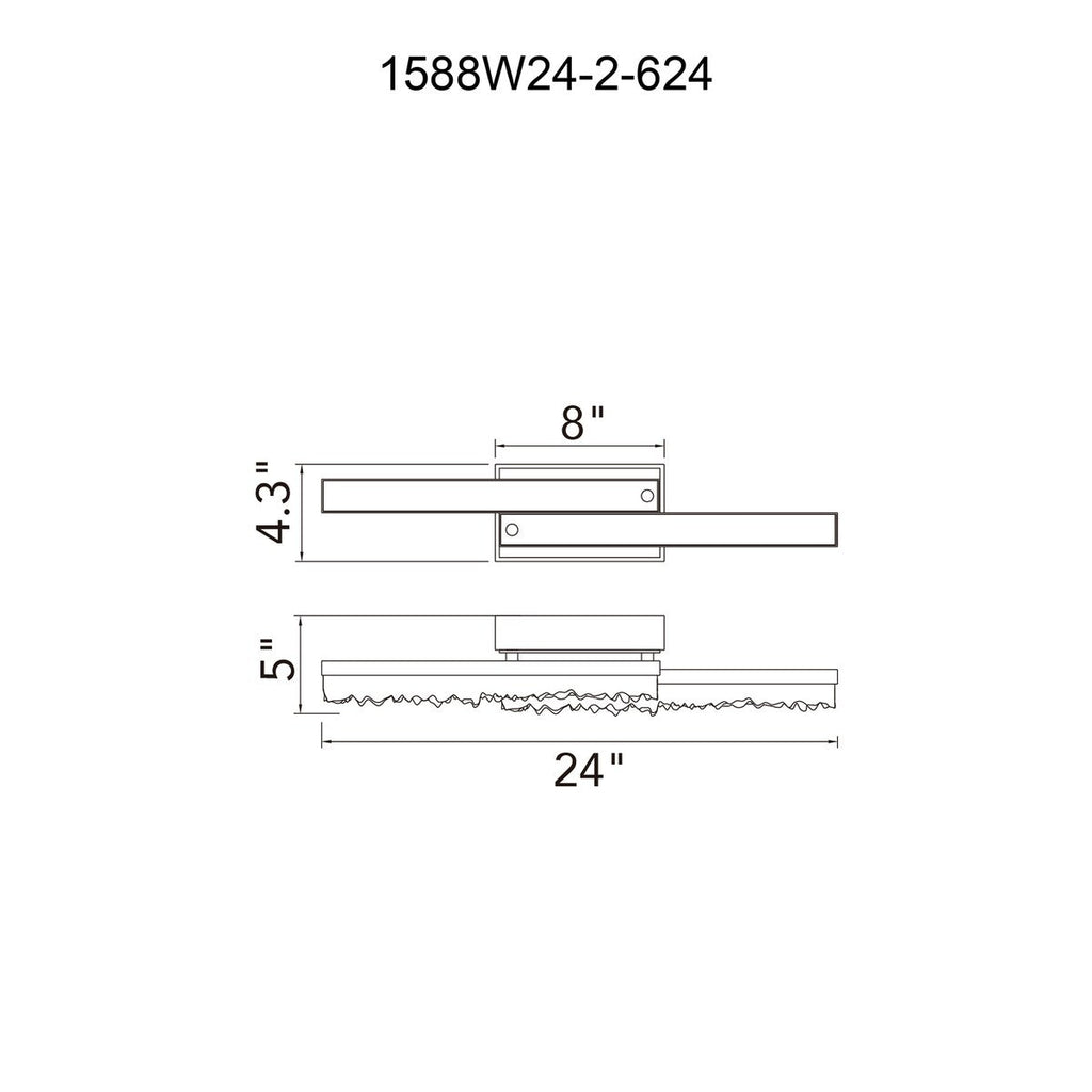 Stagger Integrated LED Brass Vanity Light