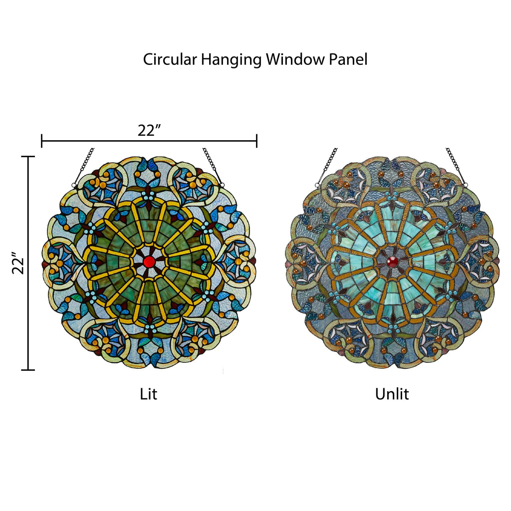 22 H Victorian Stained Glass Window Panel by River of Goods