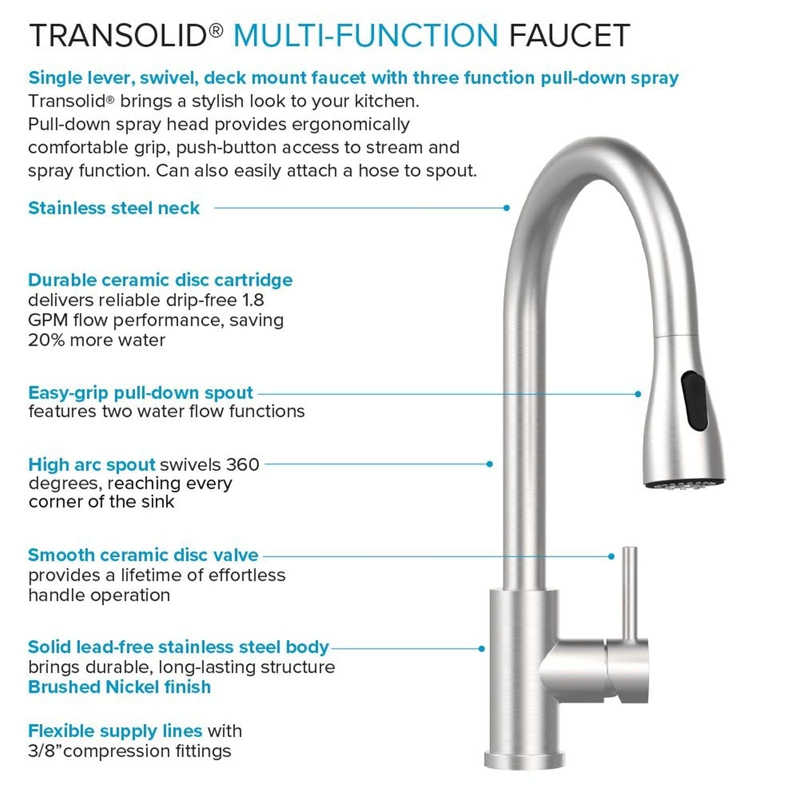 Transolid EWS-2422S 24-in W x 22-in D x 35-in H Stainless Steel Laundry Sink and Wash Stand - 24-in x 22-in